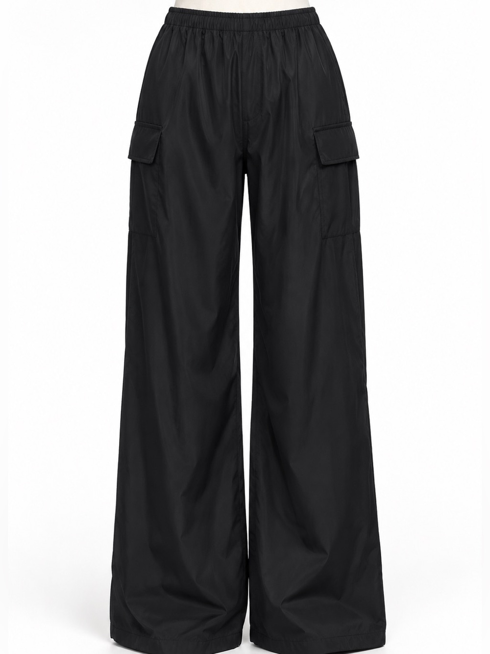 Reformation Ethan Black Cargo Wide Leg Pants Size L Deadstock